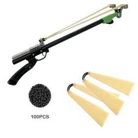 "High-Power Metal Slingshot – Black Ergonomic Handle, Precision Trigger for Hunting, Jungle Expeditions & Outdoor Survival Gear"