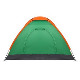 2-Person Waterproof Camping Dome Tent for Outdoor Hiking Survival Orange & Green